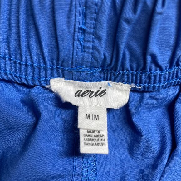 Aerie Womens Blue Drawstring Waist Flat Front Straight Leg Cargo Pants Size M - Picture 6 of 11